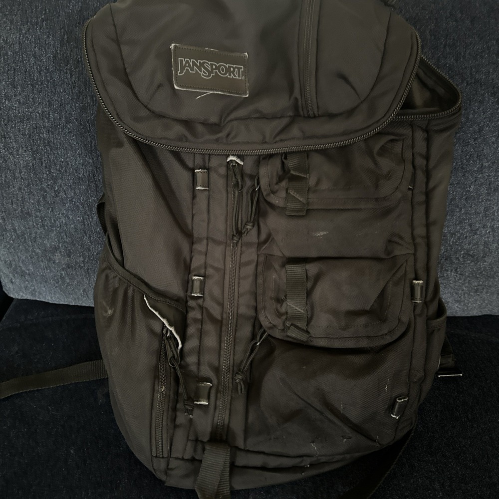 JanSport Watchtower Backpack 28L with Front & Side Pockets, Padded Straps, Rare